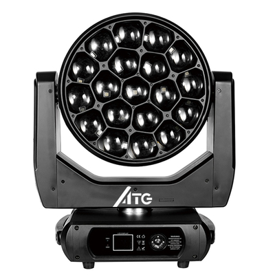 DMX512 φωτισμός σκηνής DJ φωτιστικό εξοπλισμό 19*20W Bee Eye Zoom κινούμενα φώτα κεφαλής για εκδήλωση σκηνή ντίσκο γάμου